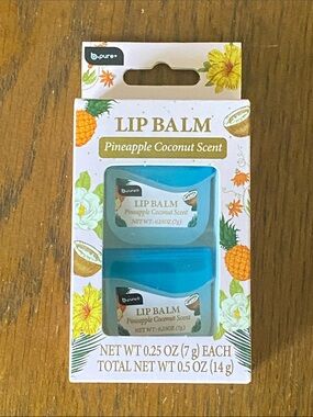 3/$10 b.pure PINEAPPLE COCONUT Lip Balm Pack